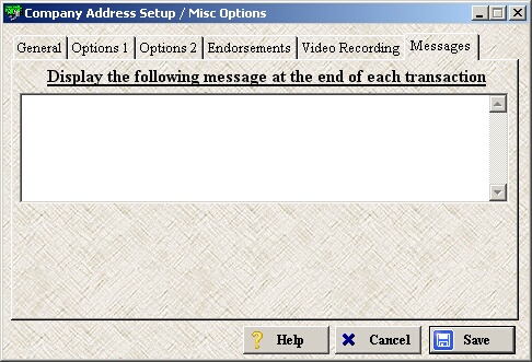 company address - messages